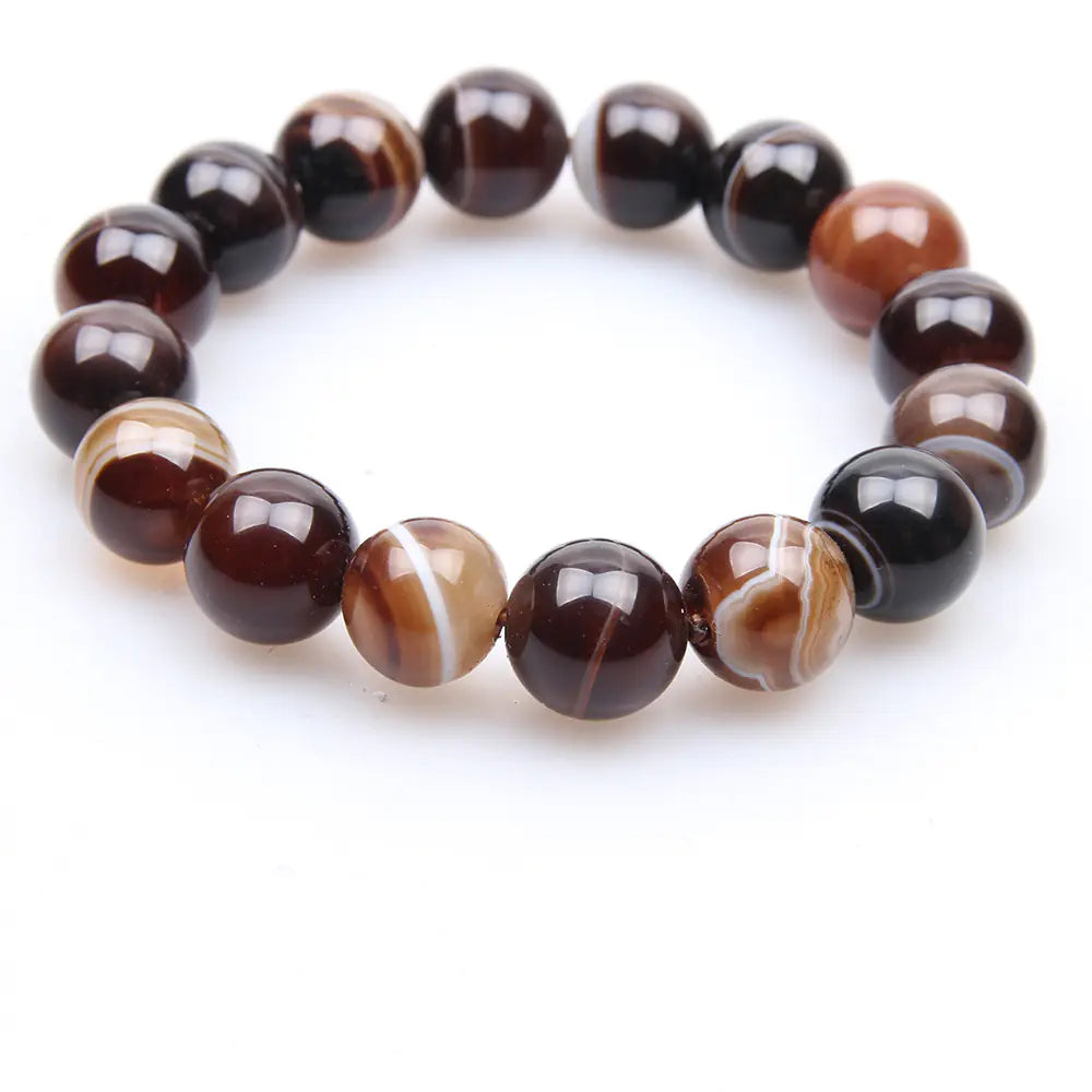 Coffee Agate Natural Gemstone Healing Crystal Bracelet