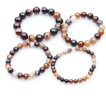 Coffee Agate Natural Gemstone Healing Crystal Bracelet