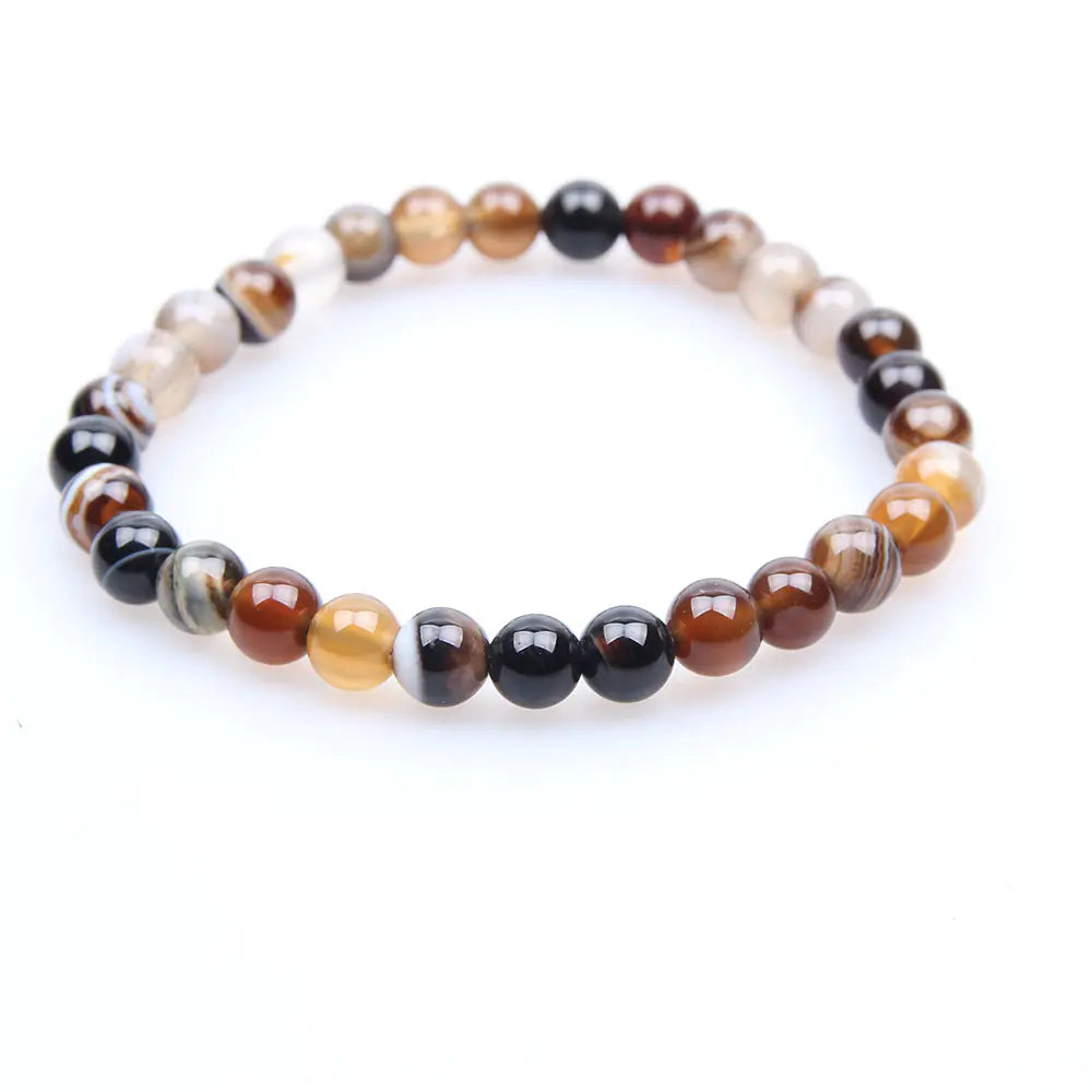Coffee Agate Natural Gemstone Healing Crystal Bracelet