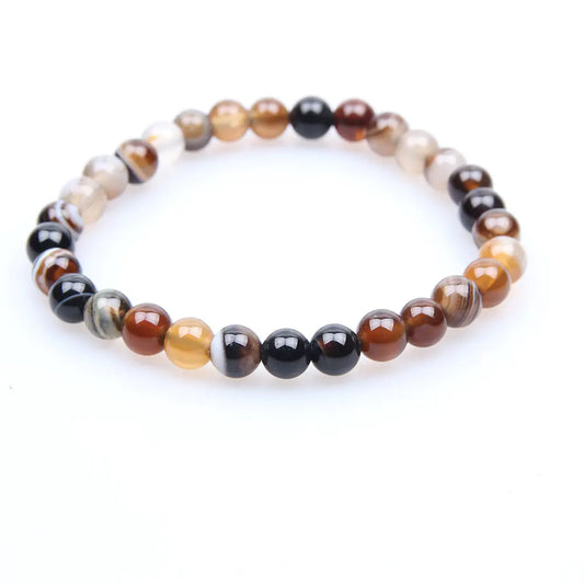 Coffee Agate Natural Gemstone Healing Crystal Bracelet